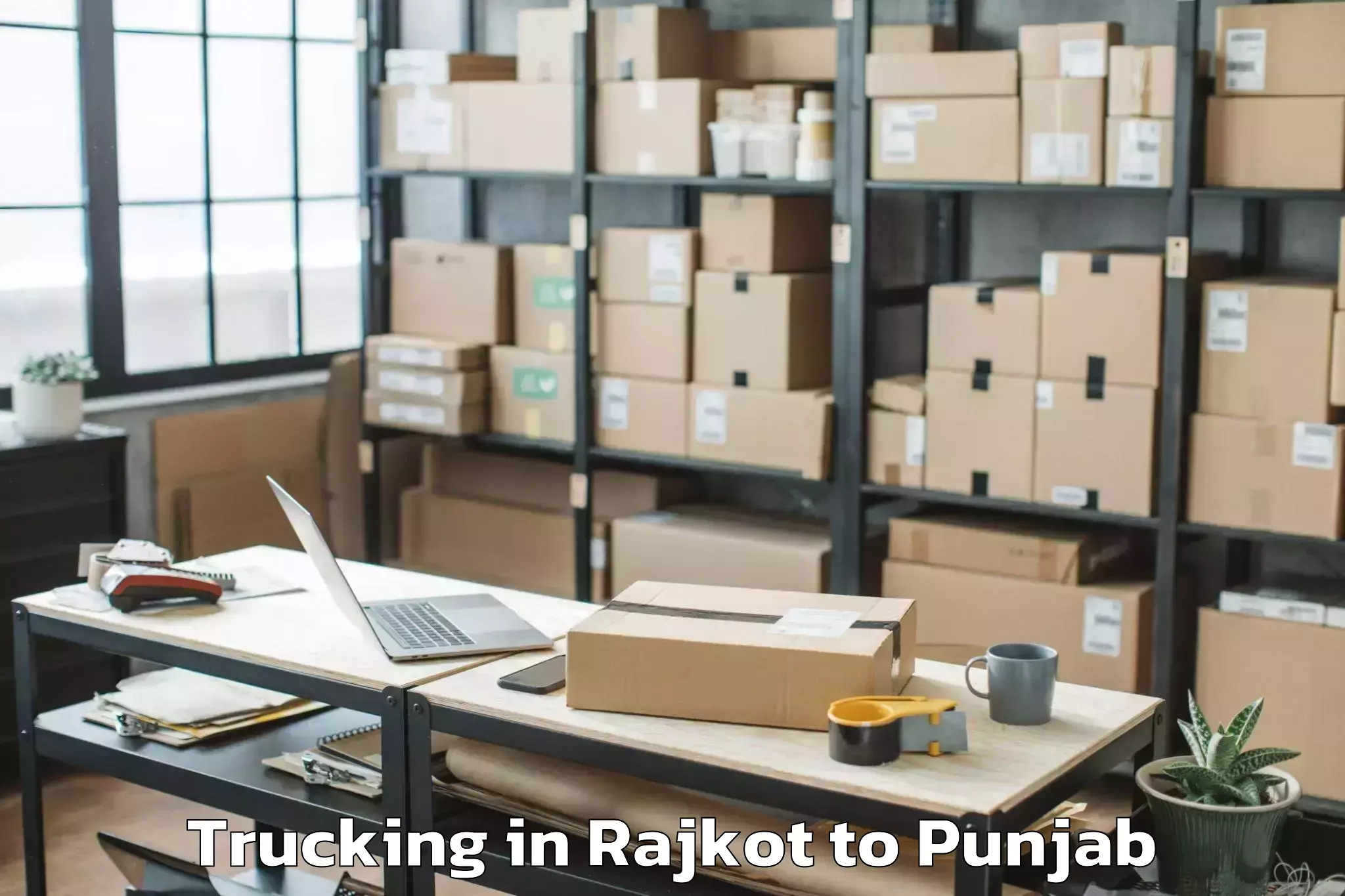 Book Rajkot to Lakhnaur Trucking Online